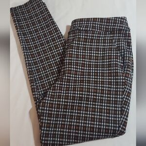 SO Women's Checkered Pants - Black and Brown. Front And Back Pockets. Sz L